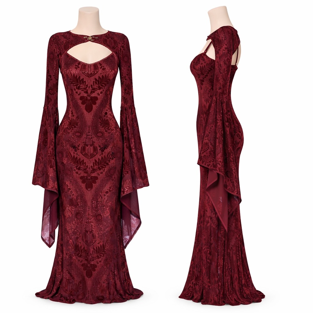 Dolls Kill Burgundy Maxi Dress